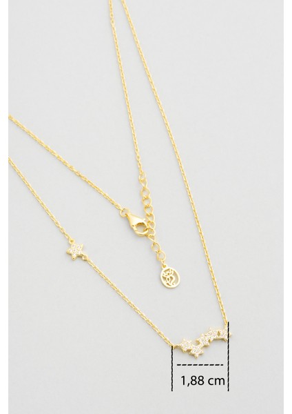 Yıldız Yolu 18 Ayar Sarı Altın Kaplama 45 cm Gümüş Kolye modelleri