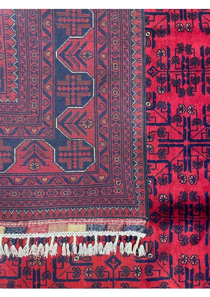 El Dokuma Afgan Halı Yün Kök Boya