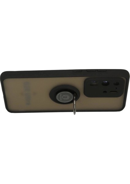 Samsung Galaxy S20 Ultra Kılıf Montreal Yüzüklü Silikon Kapak - Siyah modelleri