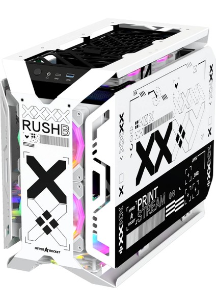 X-Era Print Stream M-Atx Rgb Open Frame Gaming Oyuncu Kasası modelleri