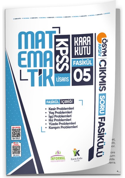 Karakutu Yayınları 2026 KPSS Matematik Kara Kutu 5.Fasikül ÖSYM Çıkmış Soru Bankası PROBLEMLER 2 Çözümlü Modüler Set