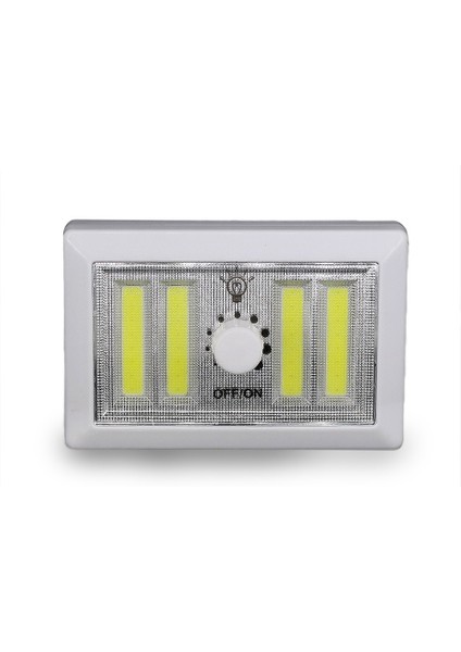 4 Ledli Pilli LED Lamba Güç Ayarlı LED Portatif Lamba LED Işık - Mıknatıslı Yapışkanlı