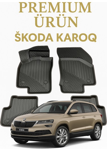Skoda Karoq Uyumlu 3D Oto Paspas Premium