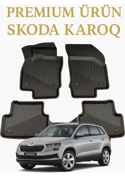 Skoda Karoq Uyumlu 3D Oto Paspas Premium fırsatları