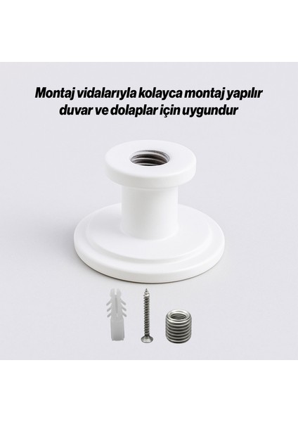 Alex 70 mm Beyaz Askı Portmanto Vestiyer Banyo Mutfak Askısı Askılık Duvar Vidalı Çanta Elbise Asma indirimleri