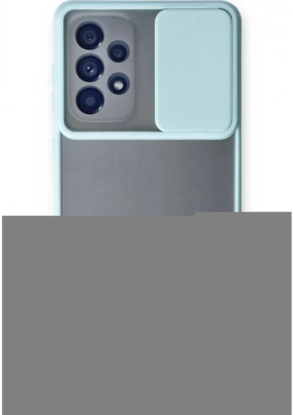 Ieg Samsung Galaxy A53 5g Kılıf Palm Buzlu Kamera Sürgülü Silikon - Turkuaz