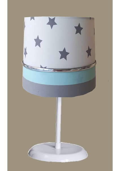 Beyaz Yıldızlı Yeşil 2.li Set M-0409 Kumaş Kaplama Genç ve Çocuk Odası Avize ve Abajur Takımı modelleri