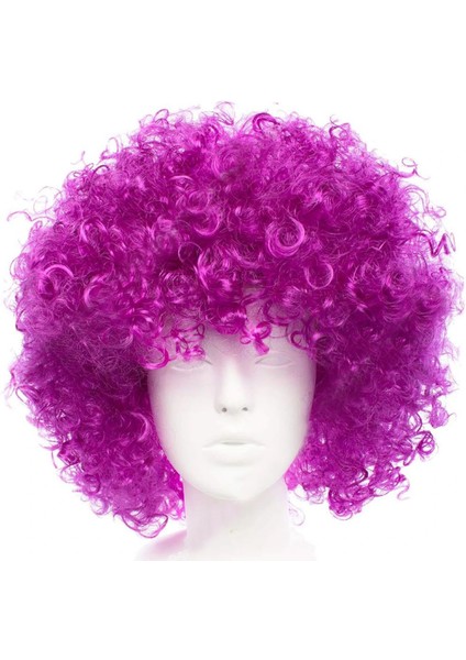 Ieg® Koyu Mor Violet Renk Afro Bonus Parti Peruğu