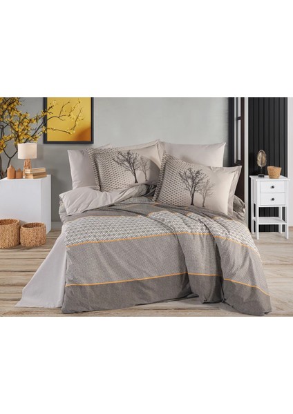 Çift Kişilik Poplin Nev Tanya Kahve