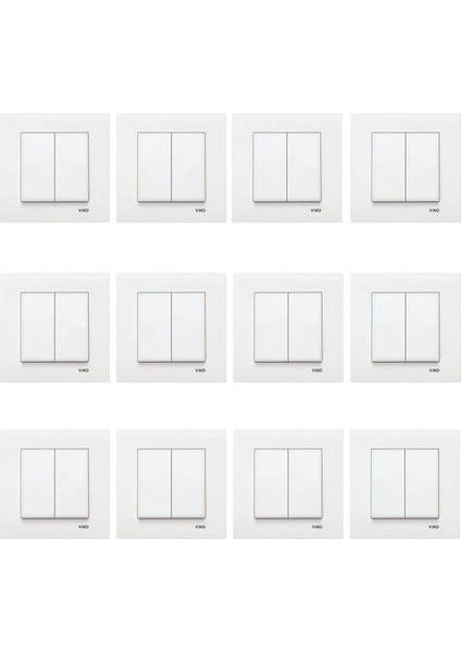 Karre 12'li Beyaz Komütatör (Çerçeve Dahil) 90967002-12