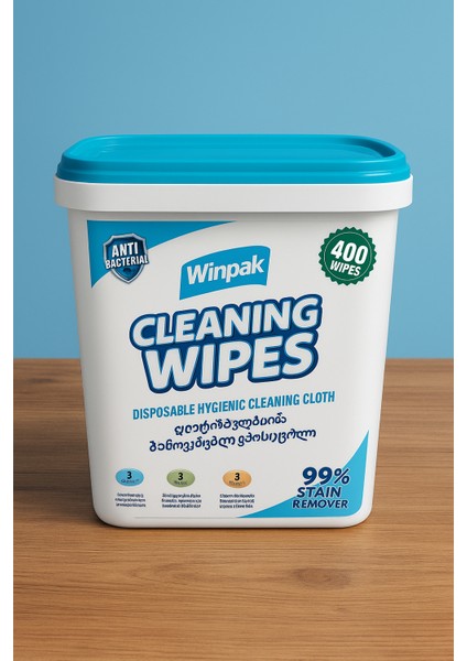 Winpak Cleanıng Wıpes 400 Yaprak Çok Amaçlı Temizlik Bezi Havlusu