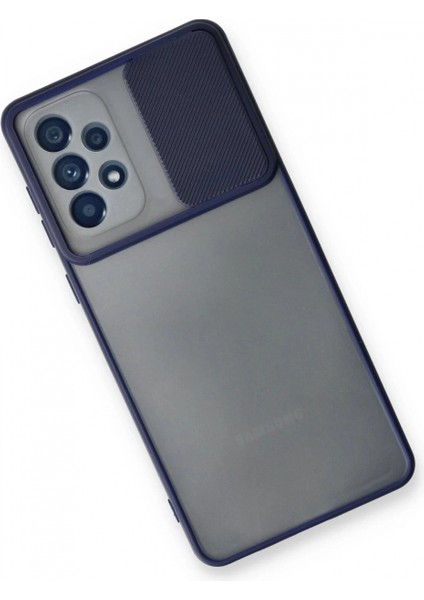 Ieg Samsung Galaxy A53 5g Kılıf Palm Buzlu Kamera Sürgülü Silikon - Lacivert modelleri