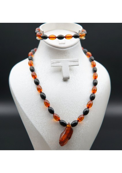 Oltu Taşı ve Kehribar Kolye SK000139