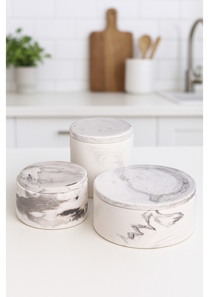 Dekoratif Set Mum (Mermer)