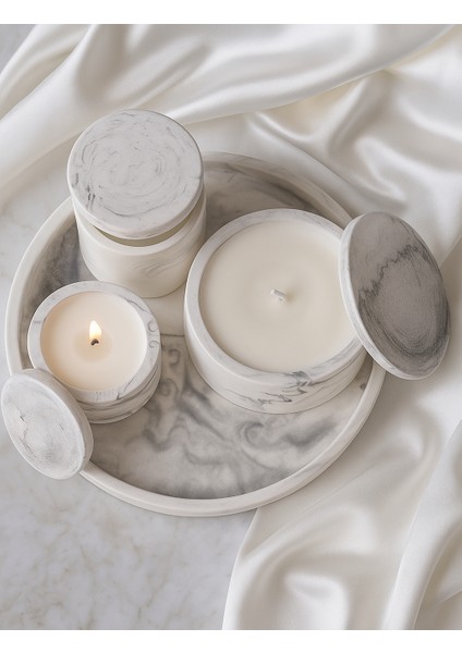 Dekoratif Set Mum (Mermer) fiyatları