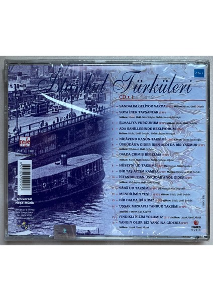 Istanbul Türküleri 1 CD (Jelatinli Sıfır Orijinal Dönem Baskı Cd) fiyatları