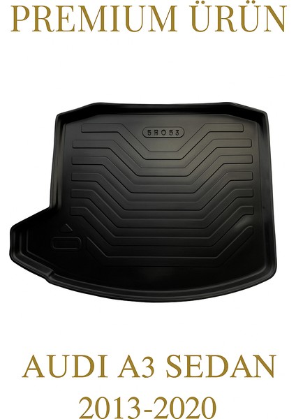 Audi A3 Sedan 2013–2020 Uyumlu 3D Bagaj Havuzu Premium