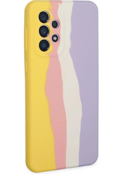 Ieg Samsung Galaxy A53 5g Kılıf Ebruli Lansman Silikon - Sarı-Mavi modelleri