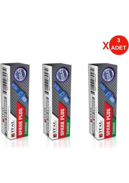 Ital Rezistanslı Kesim Motoru Bujisi 3 Adet Set – Universal Uyumlu