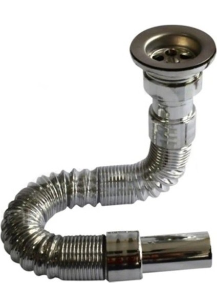 Krom Kaplama Körüklü Lavabo Sifonu 33-80 cm fırsatları