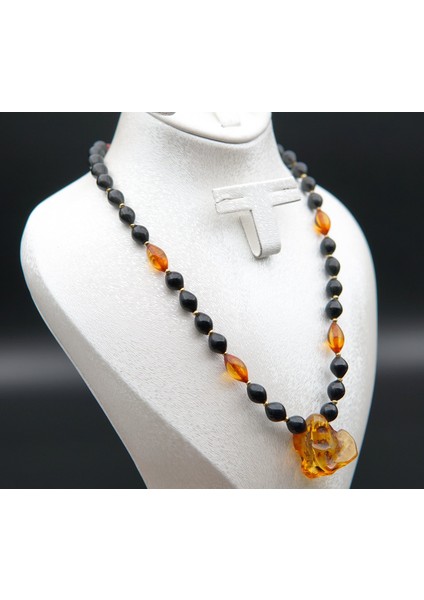 Oltu Taşı ve Kehribar Kadın Kolye SK000140 modelleri