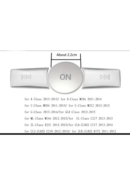 Mercedes Benz Abce Gla Cıa ml Gl Slk W176 W246 W204 W212 Için Araç Multimedya Ses Radyo Açma Düğmesi Kapağı Trim Çıkartması modelleri