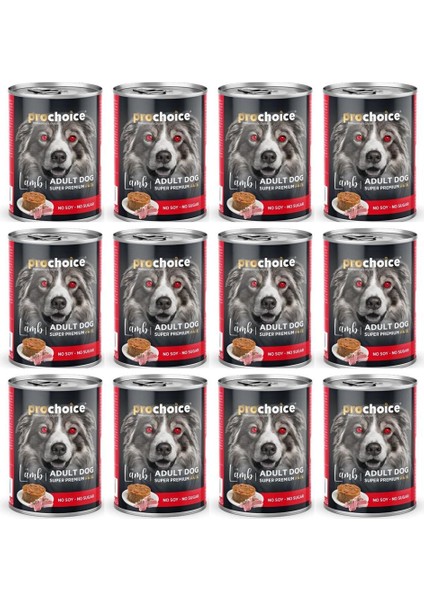 Kuzu ve Somonlu Pate Tahılsız Yetişkin Köpek Konservesi 400 gr X12