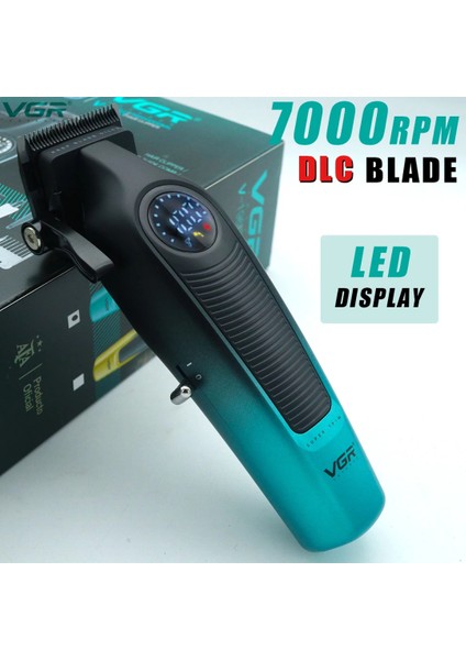 Vgr V-196 Salon Kuaför Erkekler Için 7000RPM Şarj Edilebilir Profesyonel Saç Kesme