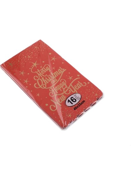 Yılbaşı Yaldızlı Kağıt Peçete 33X40CM(16ADET)