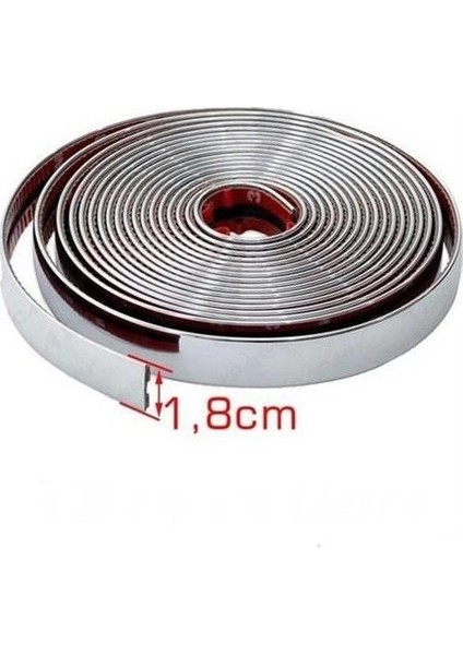 18 mm Dekoratif Krom Nikelaj Şerit Çıta Kalın Şerit fiyatları