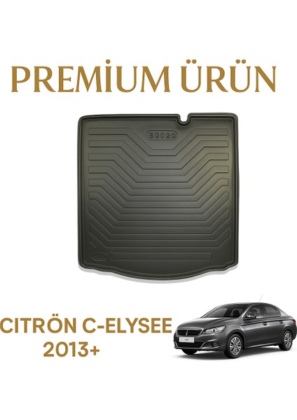 Citroën C-Elysée 2013+ Uyumlu 3D Bagaj Havuzu Premium