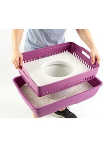 Runaway Süzgeçli Kedi Tuvaleti - Kum Tasarruflu ve Kolay Temizlik