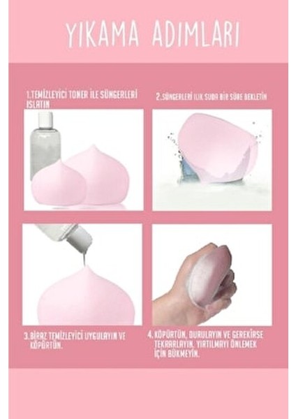 Tekli Şeftali Temalı Makyaj Süngeri Taşınabilir Tasarım