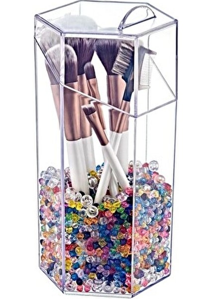 Makyaj Fırçası Düzenleyici Kapaklı Tasarım 11 cm Genişlik 21 cm Yükseklik indirimleri