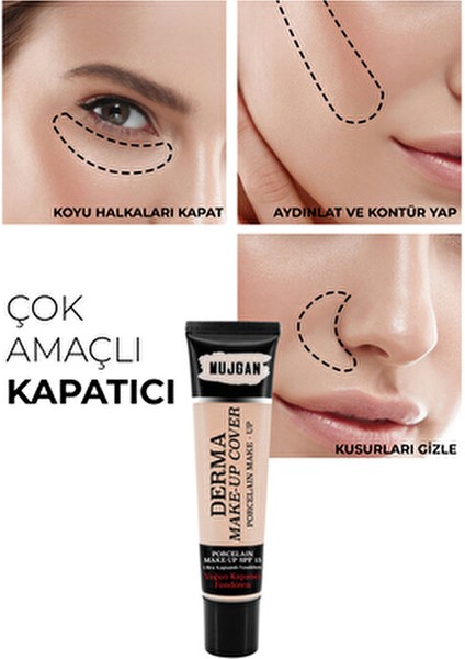 Derma Make-Up Cover Kapatıcı Koyu Tonlu Çok Amaçlı Kullanım 30 ml indirimleri