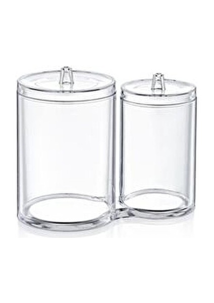 İkiz Makyaj Pamukluk Organizeri Şeffaf Renkli fırsatları