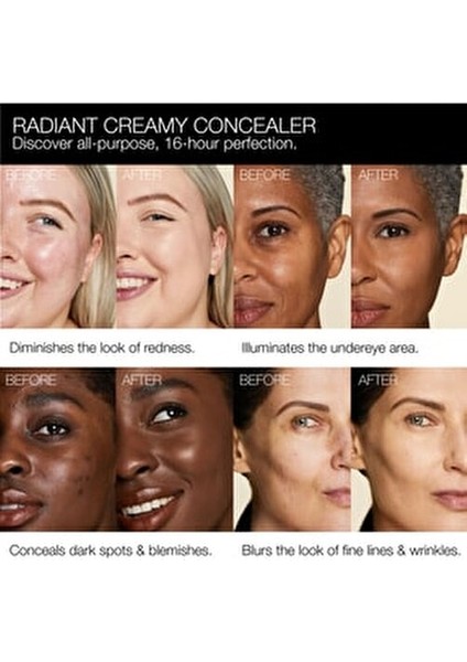 Kapatıcı Radiant Creamy Concealer Chantilly 6 ml Mat Bitişli Günlük Kullanım İçin