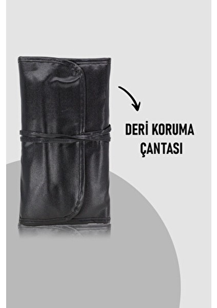 24'lü Profesyonel Makyaj Fırça Seti Siyah Deri Çantayla Pürüzsüz Uygulama İçin
