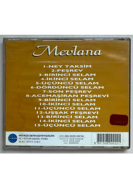 Mevlana Enstrumental Music Dervish Music CD (Orijinal Dönem Baskı Cd) fiyatları