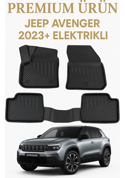 Jeep Avenger 2023+ Elektrikli Uyumlu 3D Oto Paspas Premium