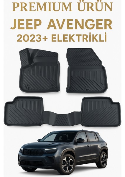 Jeep Avenger 2023+ Elektrikli Uyumlu 3D Oto Paspas Premium fırsatları