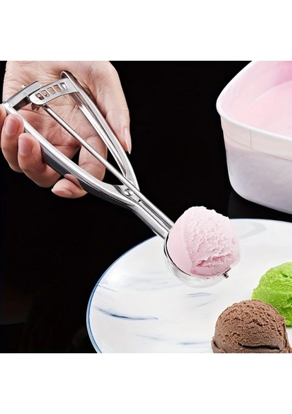Paslanmaz Çelik Dondurma Kaşığı Helva Kaşığı Kurabiye Kaşığı Sunum Kaşığı Top Dondurma Kaşığı Yay