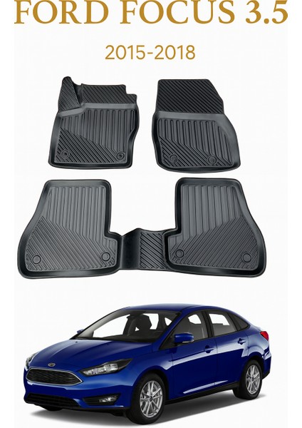 Ford Focus 3.5 2015-2018 Uyumlu 3D Oto Paspas Premium fırsatları