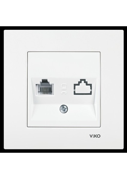 K/m Beyaz Tekli Nümeris Cat3 Mek+D/k 12 Adet (Çerçeve Dahil)