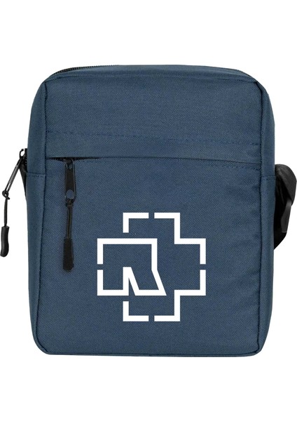 Rammstein Logo Omuz Çantası Fermuarlı Lacivert Renk