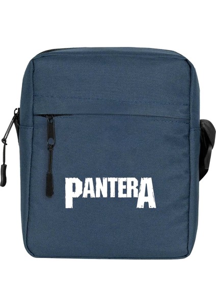 Pantera Logo Omuz Çantası Fermuarlı Lacivert Renk