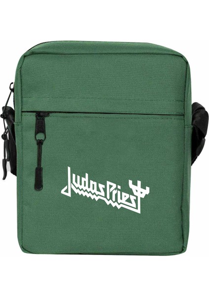 Judas Priest Omuz Çantası Fermuarlı Yeşil Renk