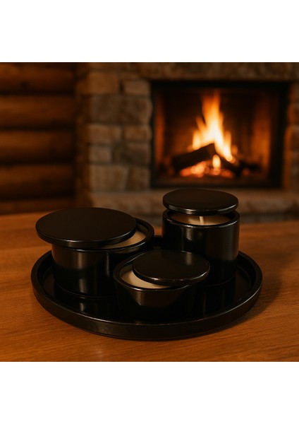 Dekoratif Set Mum (Siyah) fiyatları