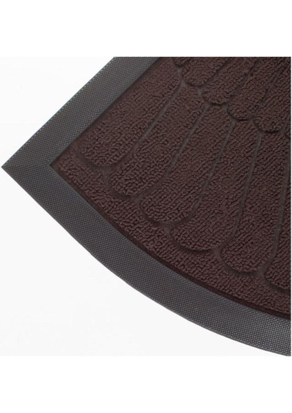 Siyah Kabartmalı Oval Kapı Önü Paspası 75X45CM fiyatları