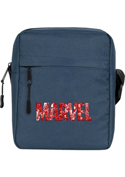 Marvel Heroes In Post 3 Omuz Çantası Fermuarlı Lacivert Renk